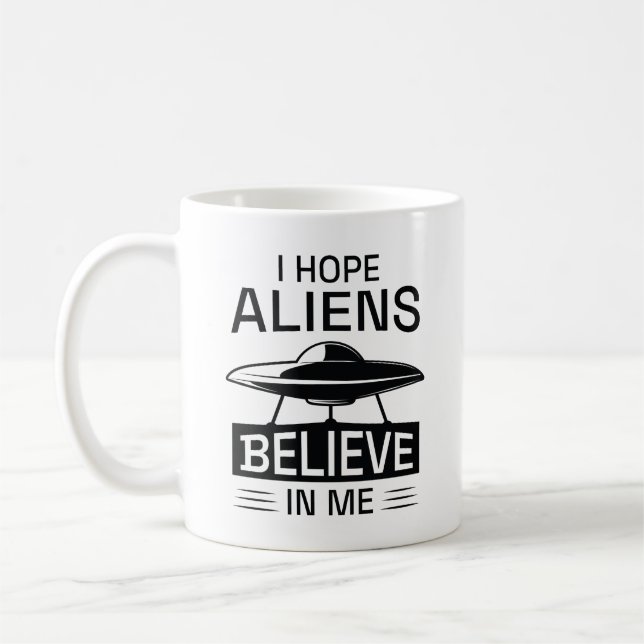 Taza De Café Espero que los extranjeros crean en mí (Izquierda)