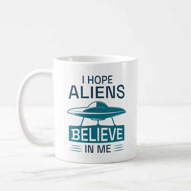 Taza De Café Espero que los extranjeros crean en mí (Izquierda)