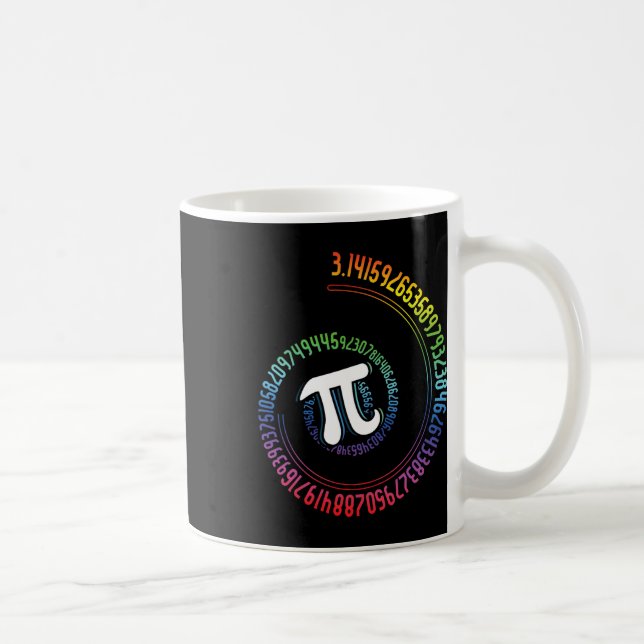 Taza De Café Espiral Arcoiris Nerd Math Geek Matematicista Pi D (Derecha)