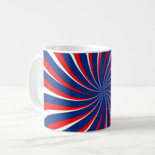Taza De Café Espiral azul blanco rojo ...