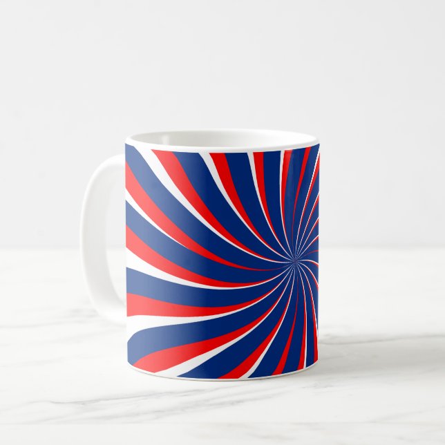 Taza De Café Espiral azul blanco rojo ... (Anverso izquierdo)