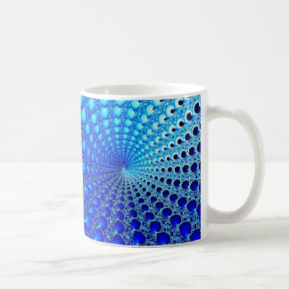Taza De Café Espiral azul de la ostra