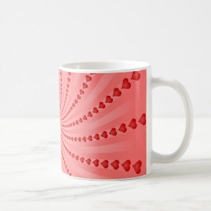 Taza De Café Espiral de los corazones: Ilustraciones del