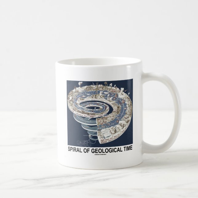Taza De Café Espiral de tiempo geológico: la espiral histórica  (Derecha)