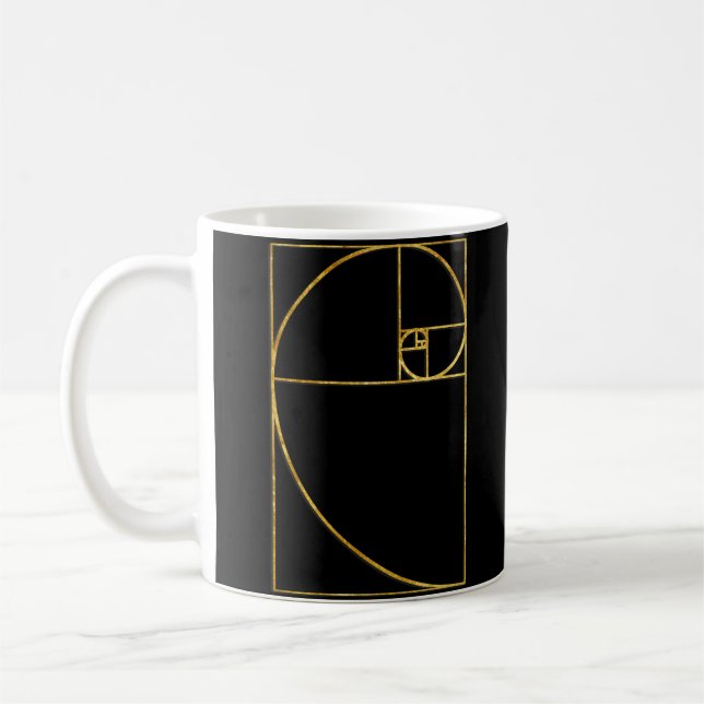 Taza De Café Espiral sagrado de Fibonacci del coeficiente de (Izquierda)