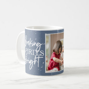 Taza De Café Espíritu agitador brillante foto azul festividad