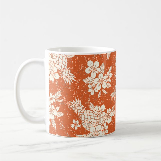 Taza De Café Espíritu Aloha: Armonía Hibiscus-Pineapple. (Izquierda)