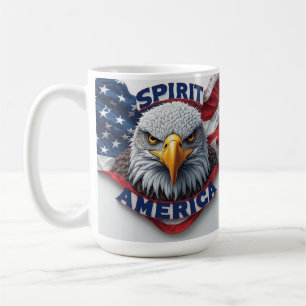 Taza De Café Espíritu América Bandera Americana Patriótica