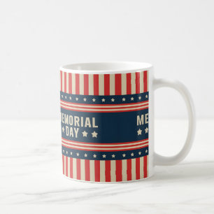 Taza De Café Espíritu conmemorativo rojo, blanco y azul