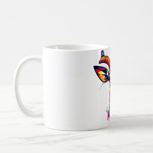 Taza De Café Espíritu de Antelope vibrante - arte de collares c (Izquierda)