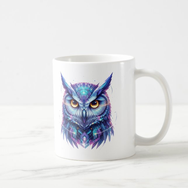 Taza De Café Espíritu de Búho Cuántico de Sabiduría (Derecha)
