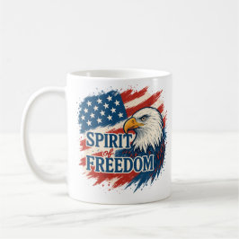 Taza De Café Espíritu de la Libertad Americana –Diseño para el