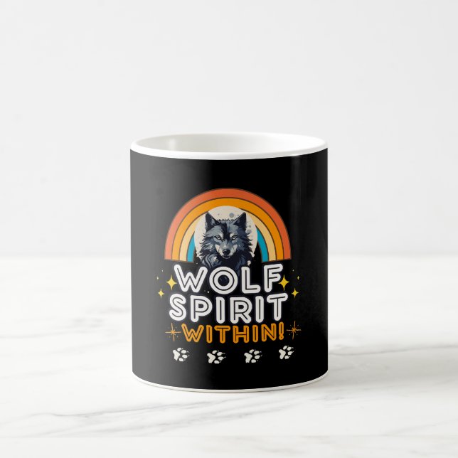Taza De Café Espíritu de lobo dentro (Centro)