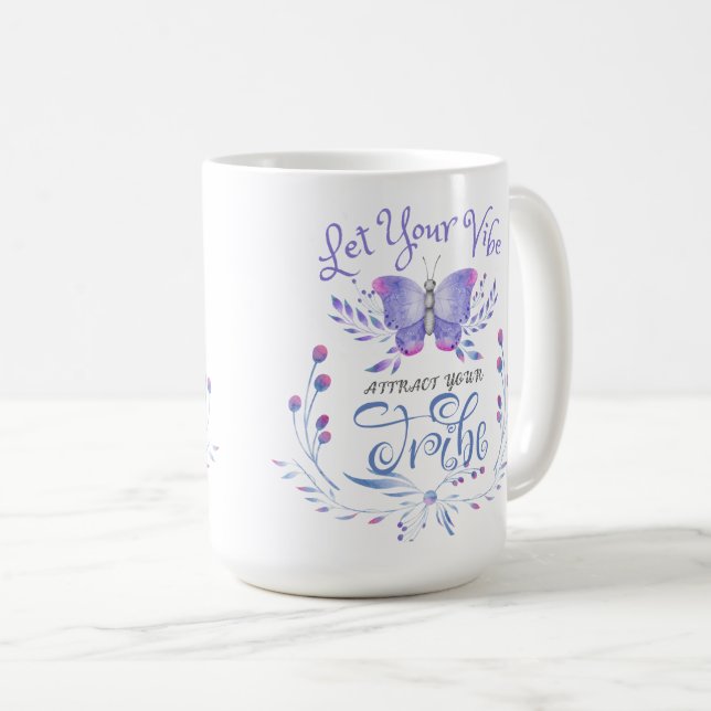 Taza De Café Espíritu de mariposa Vibe grande (Anverso derecho)