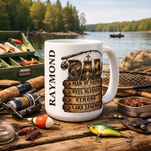 Taza De Café Espíritu de Pesca Impulsado por la Fe