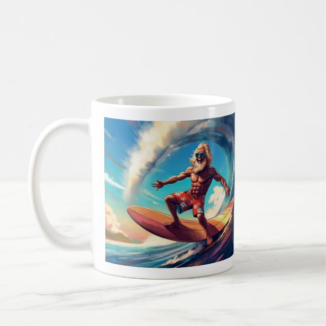Taza De Café Espíritu de Surfing intemporal: Anciano de Wave Ri (Izquierda)