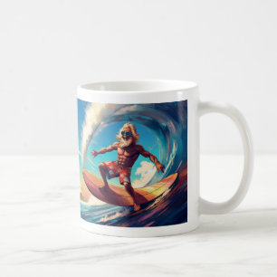 Taza De Café Espíritu de Surfing intemporal: Anciano de Wave Ri