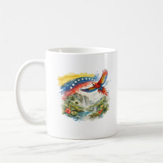 Taza De Café Espíritu de Venezuela – Guacamaya Tropical y Agua