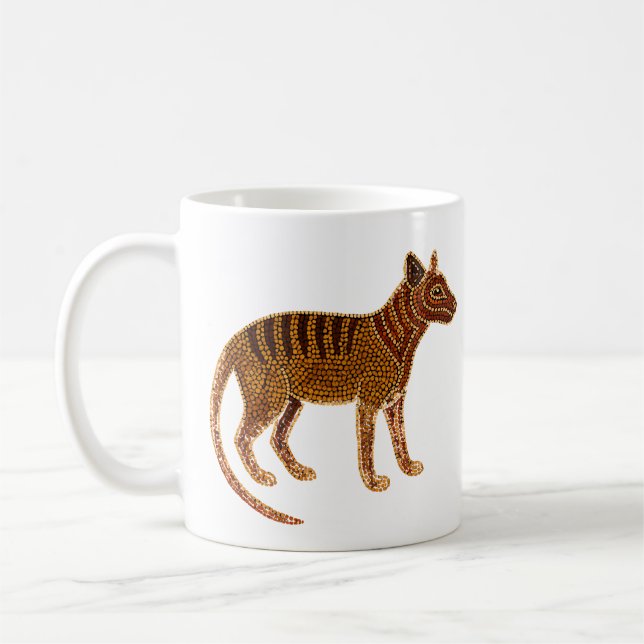 Taza De Café Espíritu tilacino - Dolor aborigen tradicional de  (Izquierda)