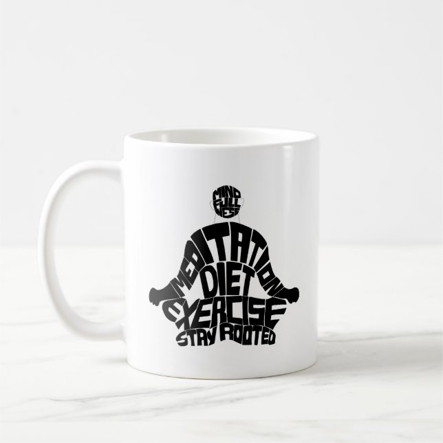 Taza De Café Espiritual Meditación café pacífico Mug (Izquierda)