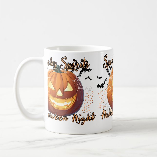 Taza De Café Espíritus fantasmales, noche de Halloween (Izquierda)