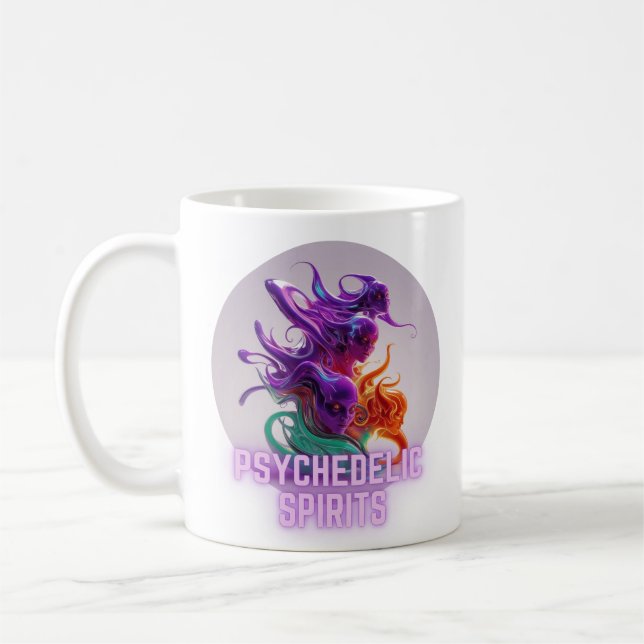 Taza De Café Espíritus psicodélicos - Almas surrealistas (Izquierda)