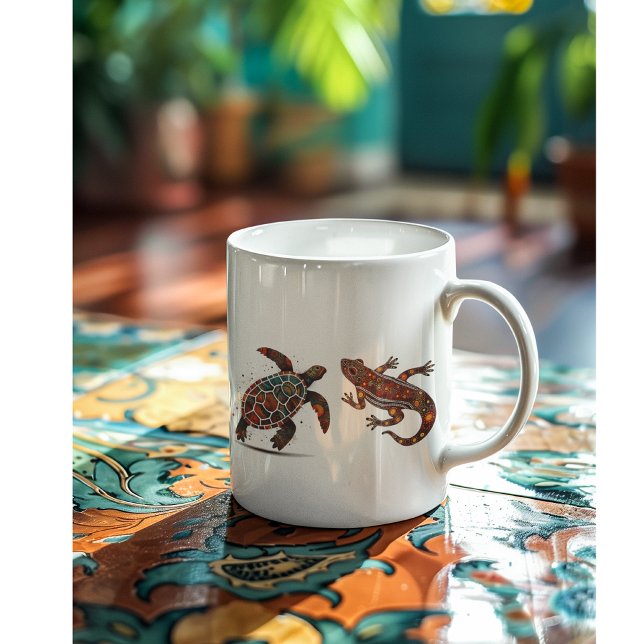 Taza De Café Espíritus terrestres en el exterior, arte aborigen (Subido por el creador)