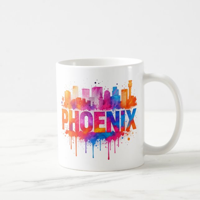Taza De Café Esplash acuático de color Phoenix Arizona (Derecha)
