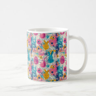 Taza De Café Esplash de conejo de Pascua: Hues de felicidad