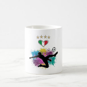 Taza De Café Esplash de la bandera de la camiseta del hincha de