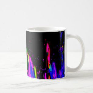 Taza De Café Esplash de pintura de neón colorido. PERSONALIZAR