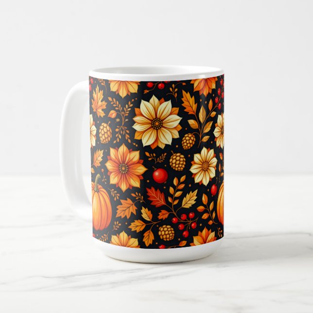 Taza De Café Esplendor del Acción de Gracias de Otoño (Anverso izquierdo)