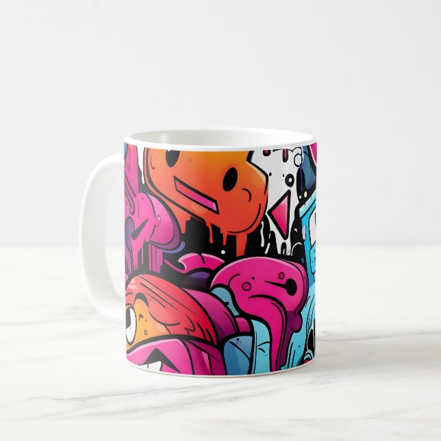 Taza De Café Esplusa de arte callejero de graffiti urbano (Anverso izquierdo)