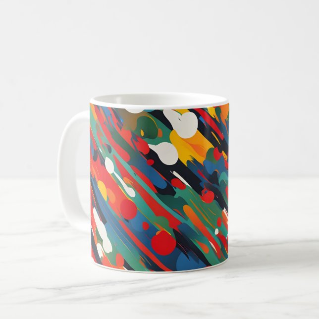Taza De Café Esplusa de pintura diagonal (Anverso izquierdo)