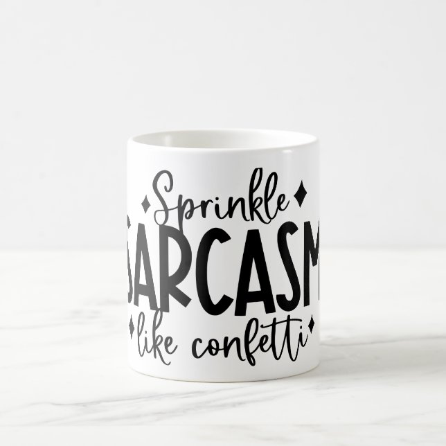 Taza De Café Espolvorear café gracioso sarcástico (Centro)