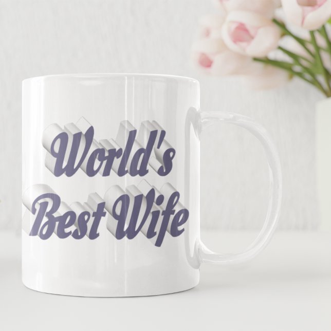 Taza De Café Esposa con medio texto gris (Subido por el creador)