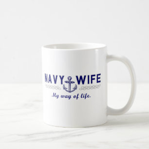 TAZA DE CAFÉ ESPOSA DE LA MARINA DE GUERRA