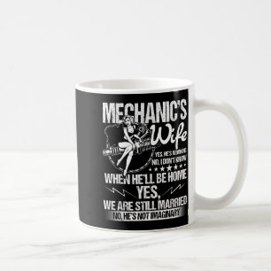 Taza De Café Esposa de mecánico de camisa marido mecánico