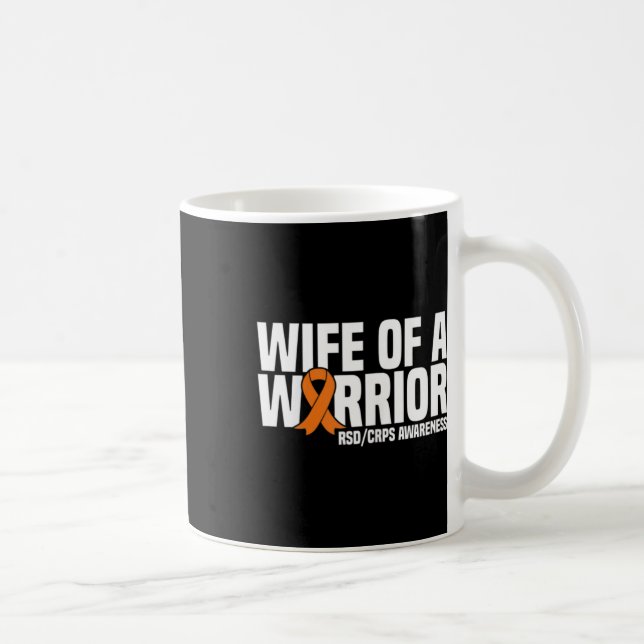 Taza De Café Esposa De Un Guerrero Naranja Ribbon Rsdcrps Conci (Derecha)