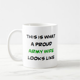 Taza De Café esposa del ejército, orgullosa
