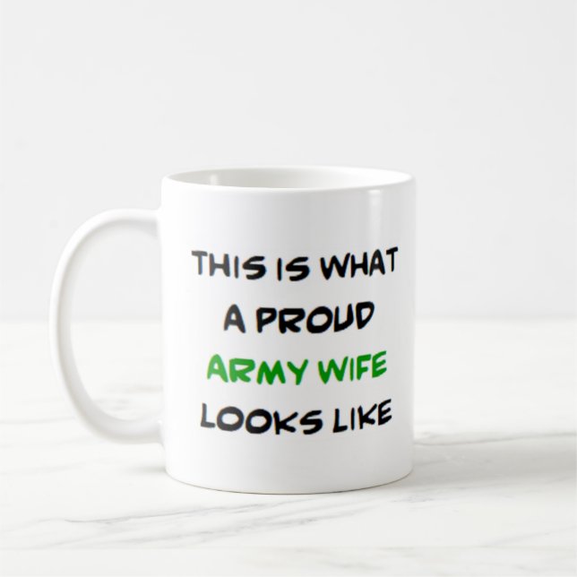 Taza De Café esposa del ejército, orgullosa (Izquierda)