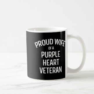 Taza De Café Esposa Del Veterano Camisa Del Corazón Púrpura Org