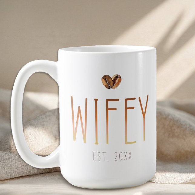 Taza de café Esposa El amor está en preparación Re (Wifey Mug)