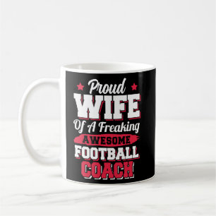 Taza De Café Esposa entrenadora de fútbol americano