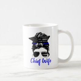 Taza De Café Esposa Jefe Messy Bun Esposa Café Mug