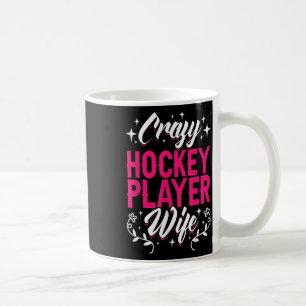 Taza De Café Esposa loca de jugador de hockey Campo de hockey s