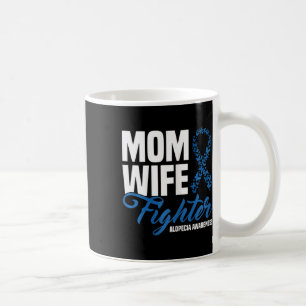 Taza De Café Esposa Lucha contra la Cinta Azul Alopecia Concien