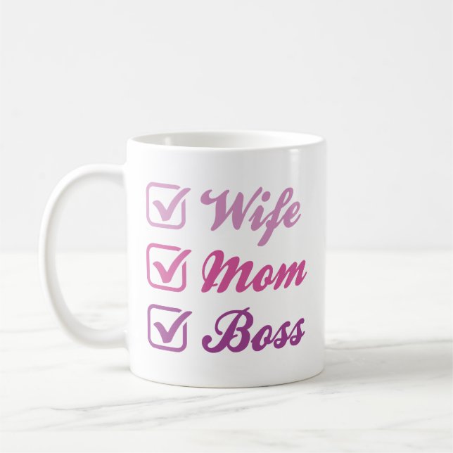 Taza De Café Esposa Mamá Boss (Izquierda)