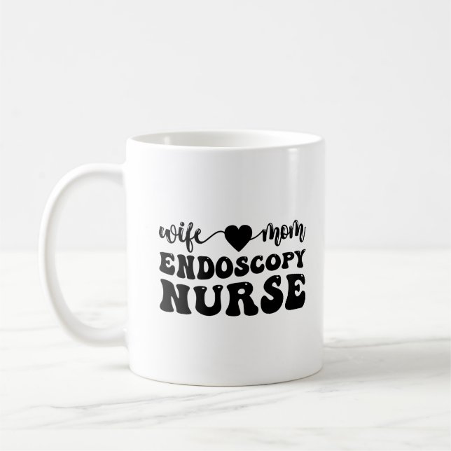 Taza De Café Esposa Mamá Endoscopía Enfermera Gi Enfermería Mam (Izquierda)