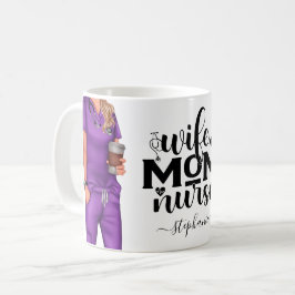 Taza De Café Esposa Mamá Enfermera café personalizado Mug